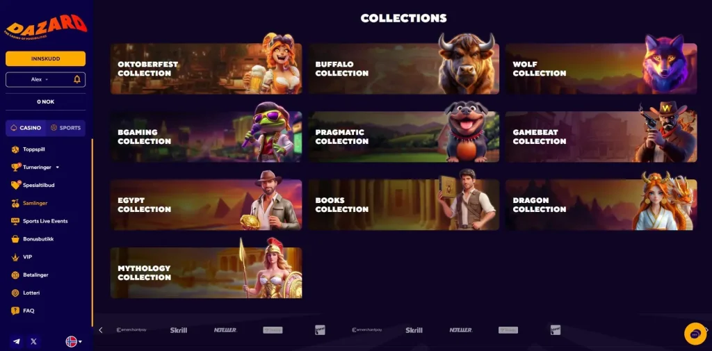 Dazard Casino spillutvalg