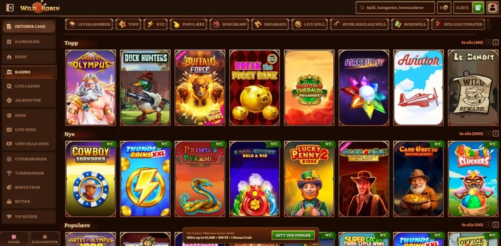 WildRobin spillutvalg