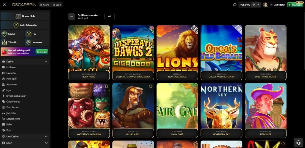 Oscarspin spillutvalg